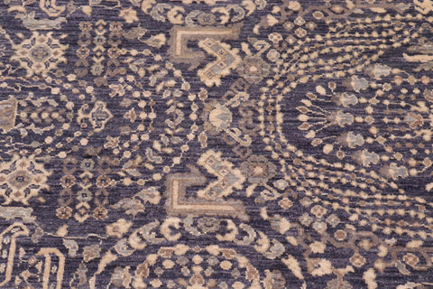 handmade Transitional Kafkaz Gray Beige Hand Knotted RECTANGLE 100% WOOL area rug 8' x 11'