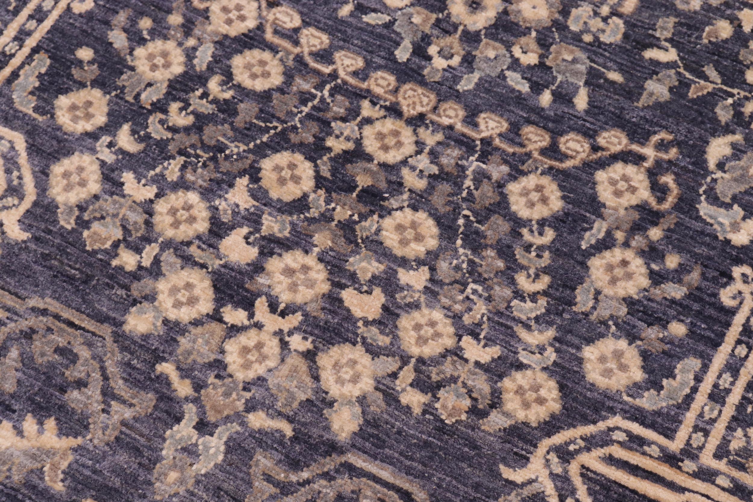 handmade Transitional Kafkaz Gray Beige Hand Knotted RECTANGLE 100% WOOL area rug 8' x 11'