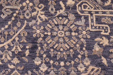 handmade Transitional Kafkaz Gray Beige Hand Knotted RECTANGLE 100% WOOL area rug 8' x 11'