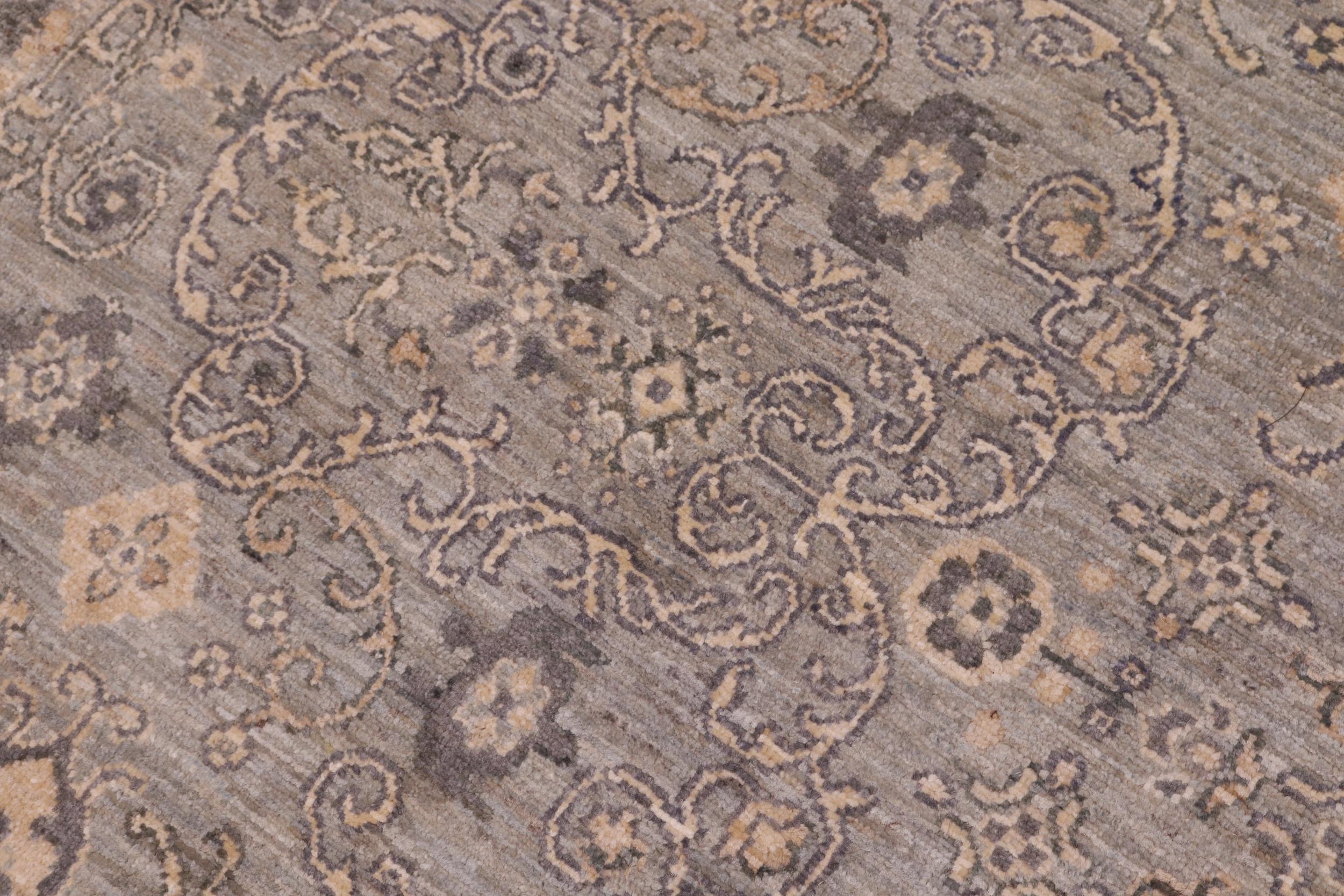 handmade Modern Kafkaz Blue Gray Hand Knotted RECTANGLE 100% WOOL area rug 8' x 10'