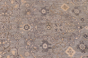 handmade Modern Kafkaz Blue Gray Hand Knotted RECTANGLE 100% WOOL area rug 8' x 10'