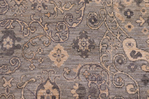 handmade Modern Kafkaz Blue Gray Hand Knotted RECTANGLE 100% WOOL area rug 8' x 10'