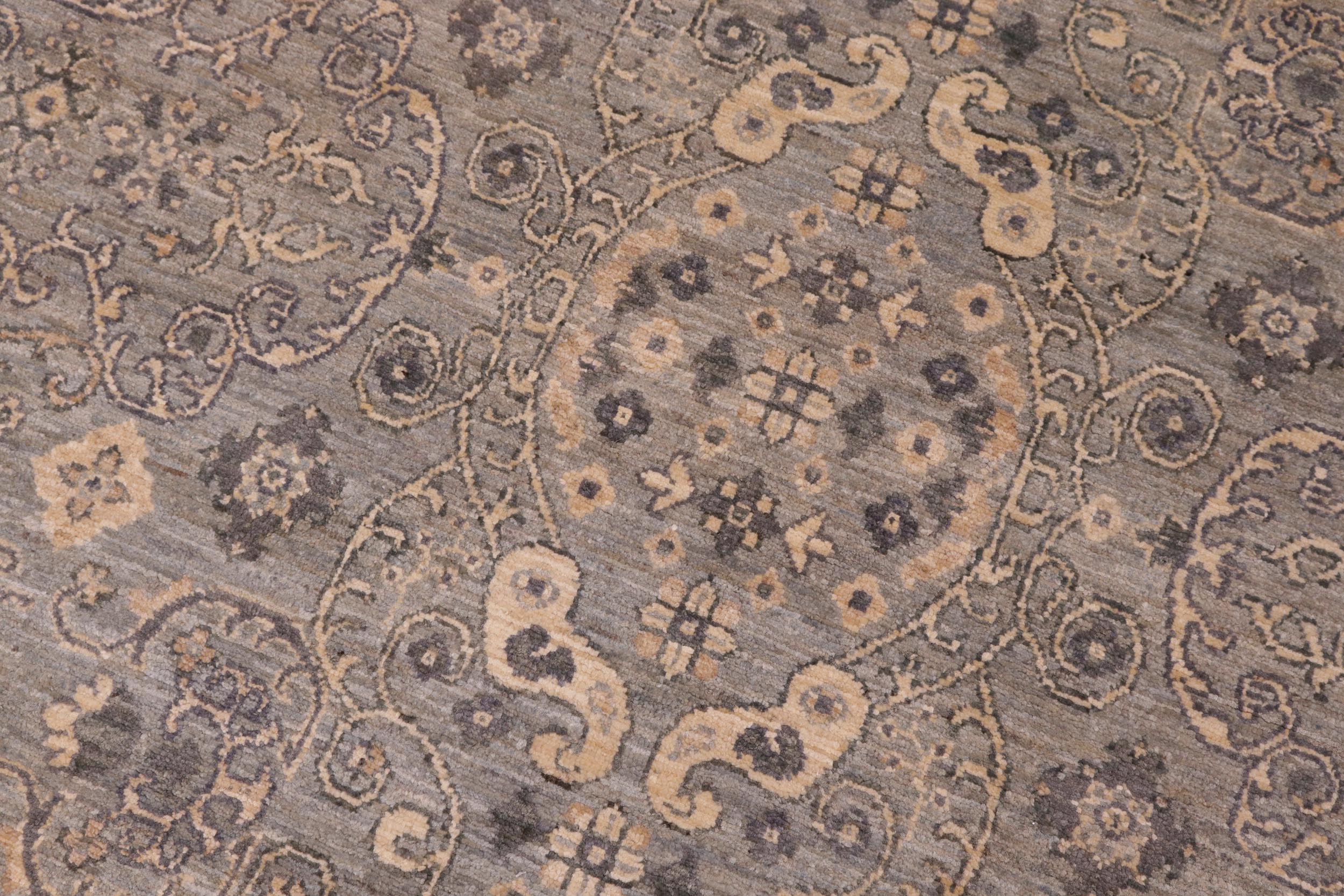 handmade Modern Kafkaz Blue Gray Hand Knotted RECTANGLE 100% WOOL area rug 8' x 10'