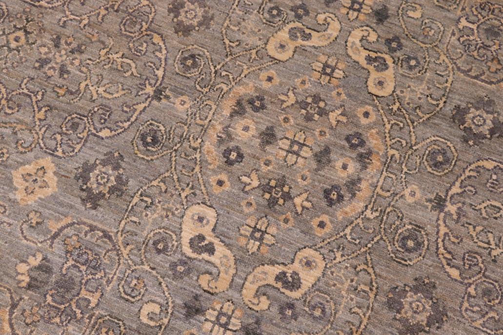 handmade Traditional Kafkaz Blue Gray Hand Knotted RECTANGLE 100% WOOL area rug 8 x 10