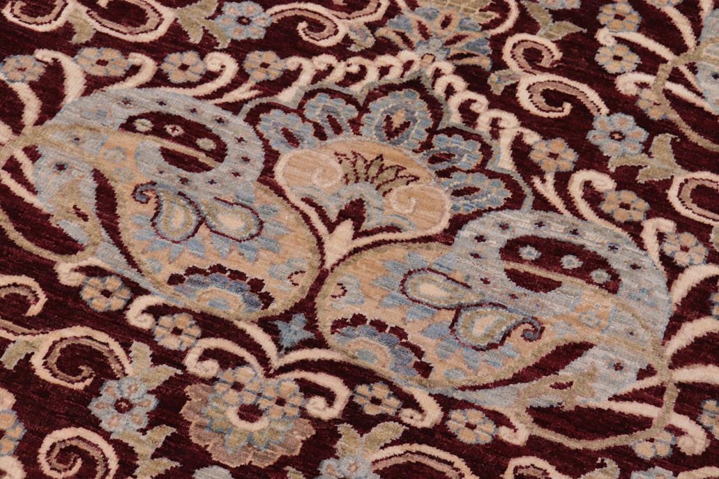 handmade Transitional Kafkaz Red Blue Hand Knotted RECTANGLE 100% WOOL area rug 8 x 10