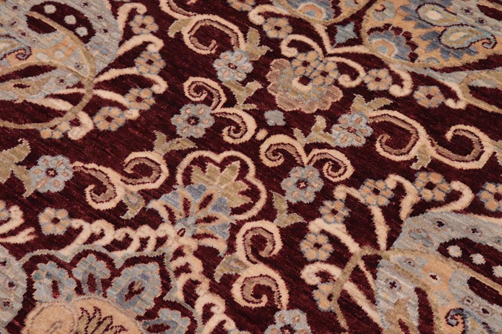 handmade Transitional Kafkaz Red Blue Hand Knotted RECTANGLE 100% WOOL area rug 8 x 10