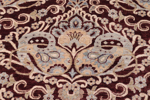 handmade Modern Kafkaz Red Blue Hand Knotted RECTANGLE 100% WOOL area rug 8' x 10'