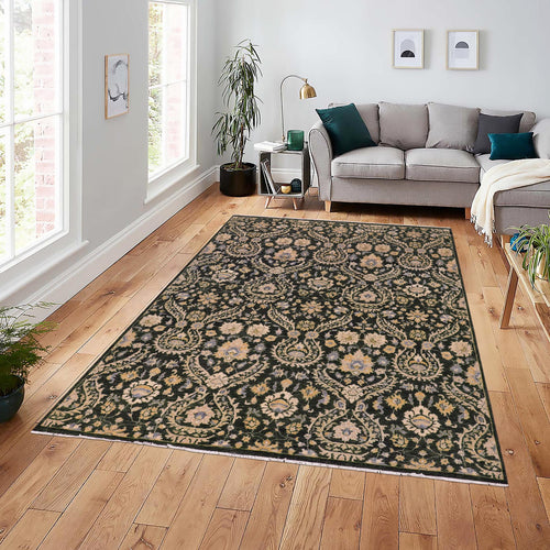 handmade Modern Kafkaz Gray Blue Hand Knotted RECTANGLE 100% WOOL area rug 7' x 9'