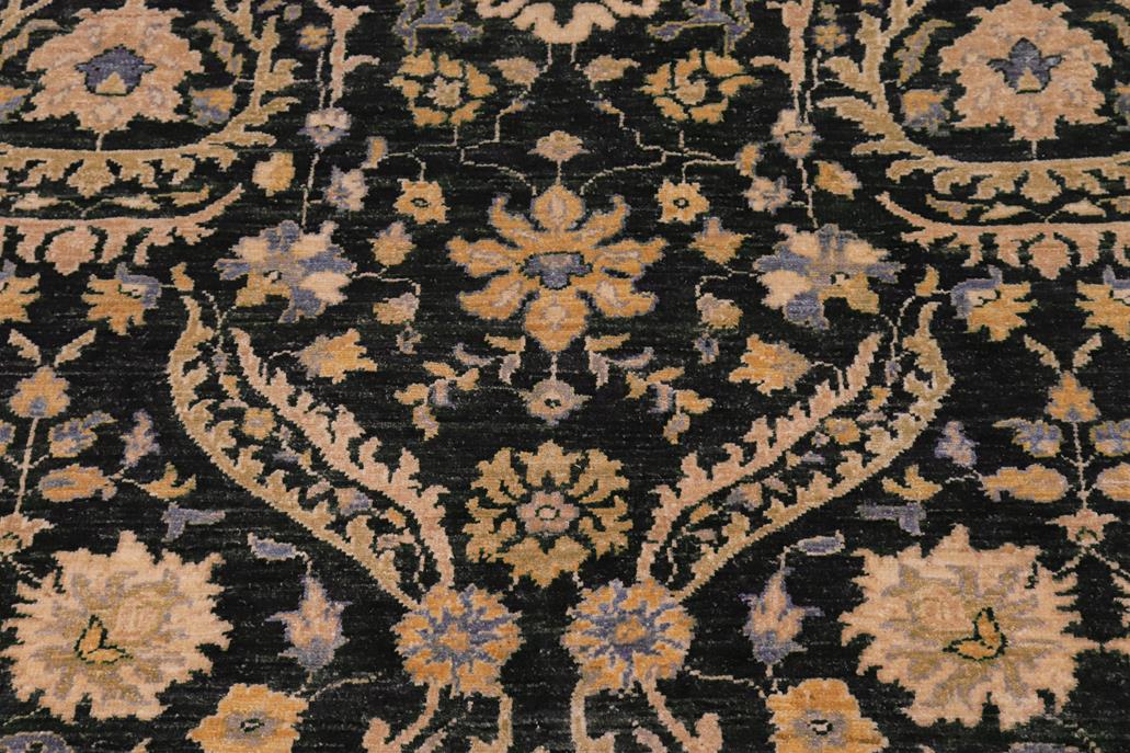 handmade Transitional Kafkaz Gray Blue Hand Knotted RECTANGLE 100% WOOL area rug 7 x 9