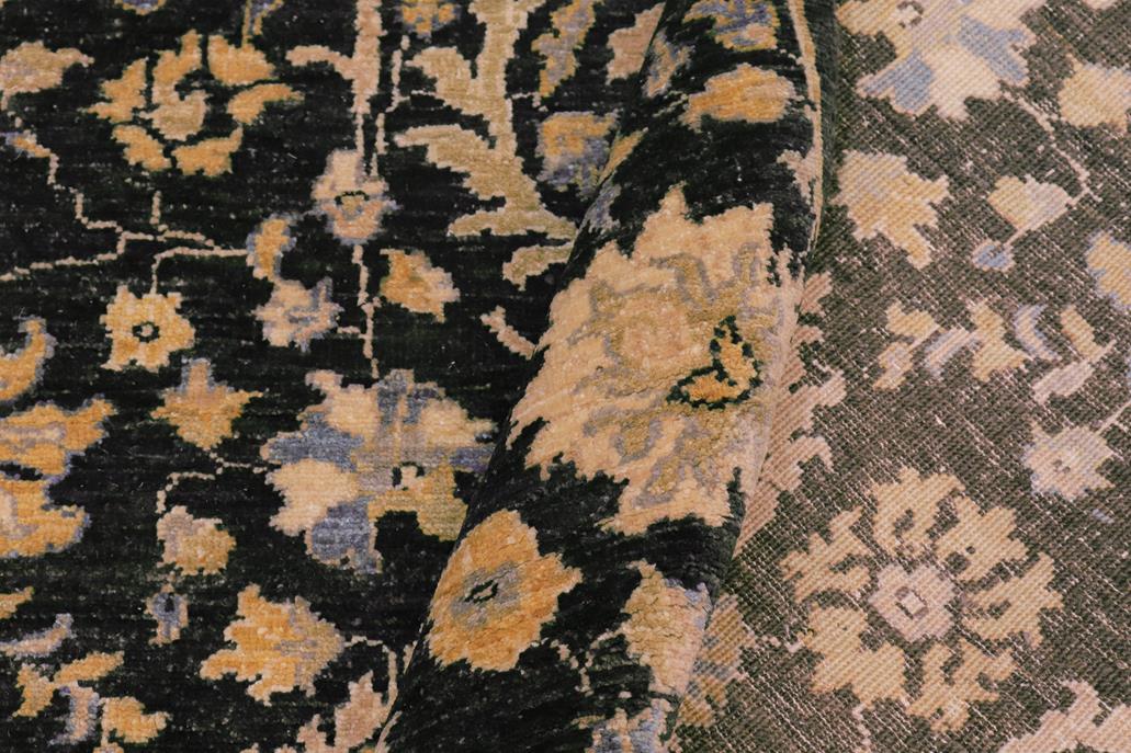 handmade Transitional Kafkaz Gray Blue Hand Knotted RECTANGLE 100% WOOL area rug 7 x 9