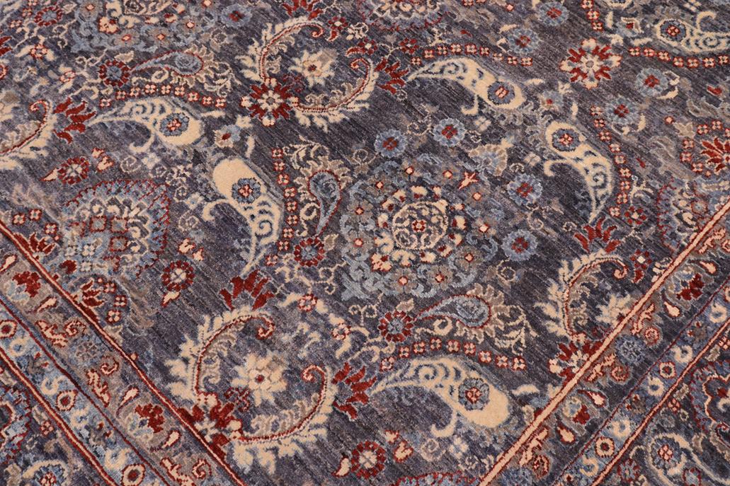 handmade Transitional Kafkaz Gray Blue Hand Knotted SQUARE 100% WOOL area rug 8 x 9