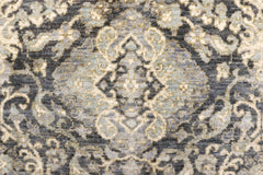 handmade Transitional Kafkaz Gray Blue Hand Knotted RECTANGLE 100% WOOL area rug 5' x 8'