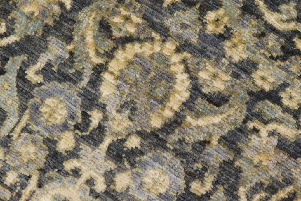 handmade Transitional Kafkaz Gray Blue Hand Knotted RECTANGLE 100% WOOL area rug 5 x 8