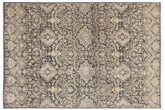handmade Transitional Kafkaz Gray Blue Hand Knotted RECTANGLE 100% WOOL area rug 5' x 8'