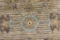 handmade Modern Kafkaz Gray Blue Hand Knotted RECTANGLE 100% WOOL area rug 5  x 7 