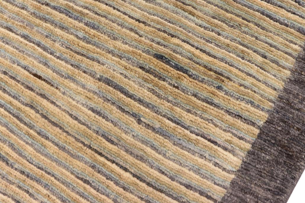 handmade Modern Kafkaz Gray Blue Hand Knotted RECTANGLE 100% WOOL area rug 5  x 7 