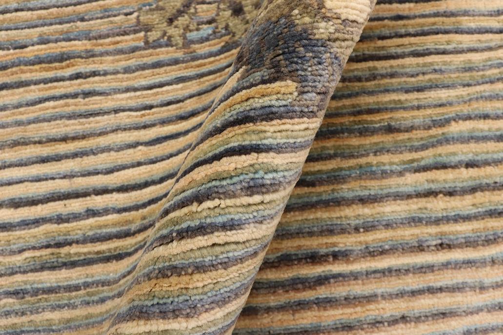 handmade Modern Kafkaz Gray Blue Hand Knotted RECTANGLE 100% WOOL area rug 5  x 7 