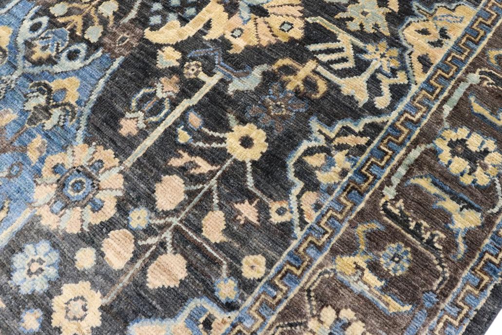 handmade Traditional Kafkaz Gray Blue Hand Knotted RECTANGLE 100% WOOL area rug 4 x 6