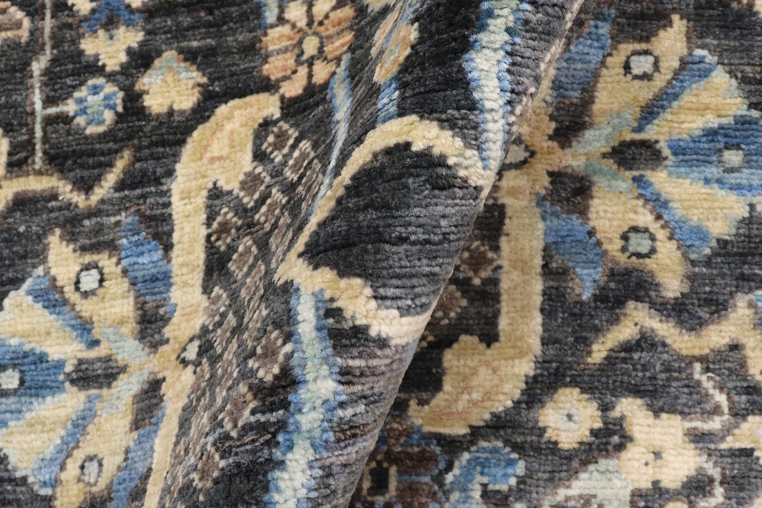 handmade Traditional Kafkaz Gray Blue Hand Knotted RECTANGLE 100% WOOL area rug 4x6