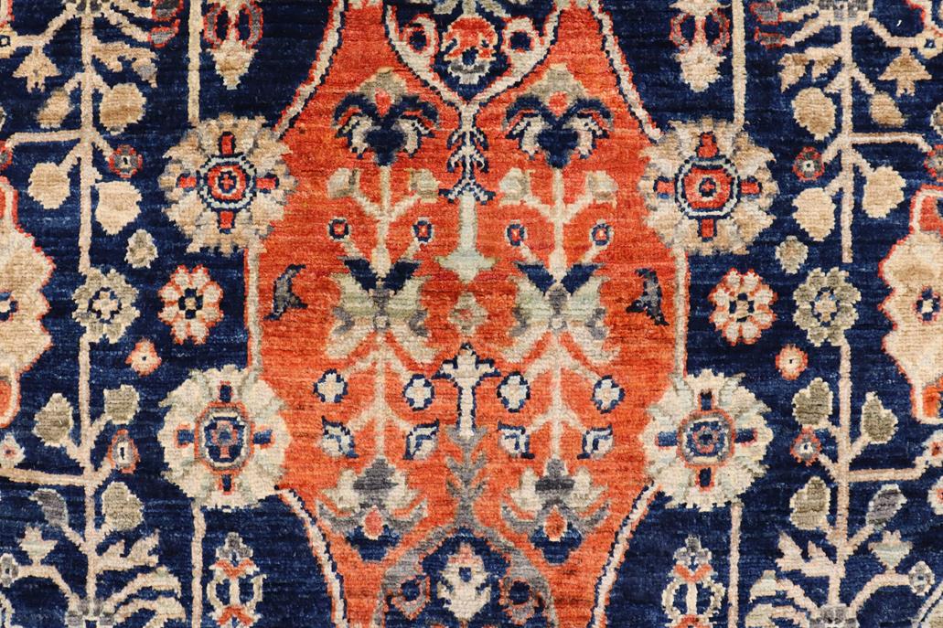 handmade Traditional Kafkaz Blue Rust Hand Knotted RECTANGLE 100% WOOL area rug 4 x 6