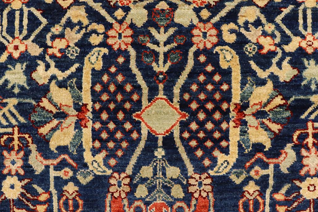 handmade Traditional Kafkaz Blue Brown Hand Knotted RECTANGLE 100% WOOL area rug 4 x 6