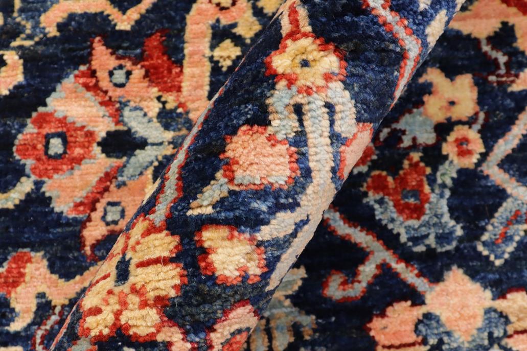 handmade Traditional Kafkaz Blue Tan Hand Knotted RECTANGLE 100% WOOL area rug 4 x 6