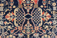 handmade Traditional Kafkaz Blue Brown Hand Knotted RECTANGLE 100% WOOL area rug 4 x 6