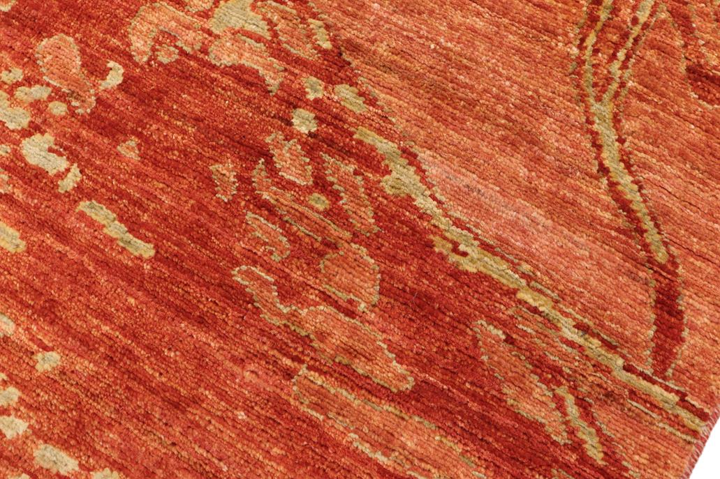 handmade Modern Kafkaz Rust Gray Hand Knotted RECTANGLE 100% WOOL area rug 3 x 5