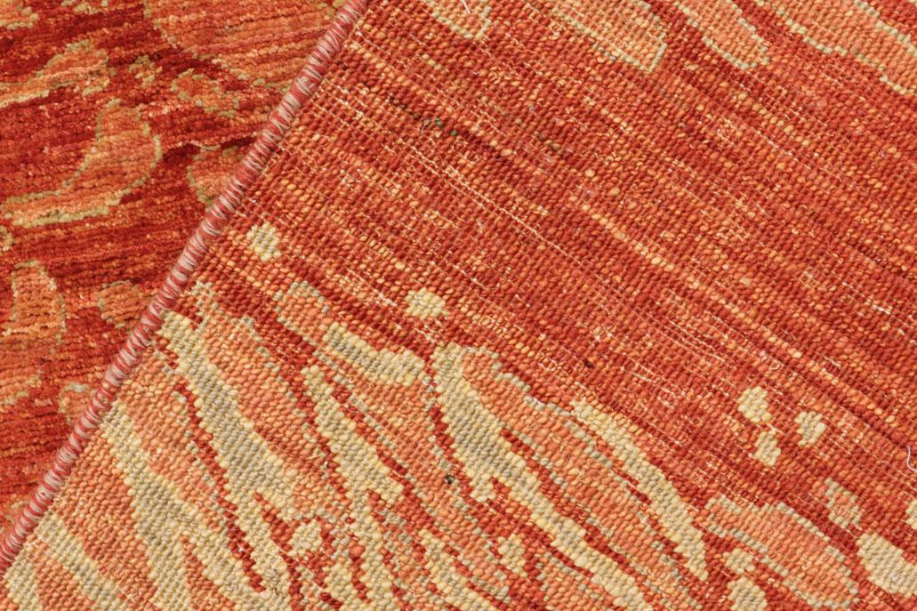 handmade Modern Kafkaz Rust Gray Hand Knotted RECTANGLE 100% WOOL area rug 3 x 5