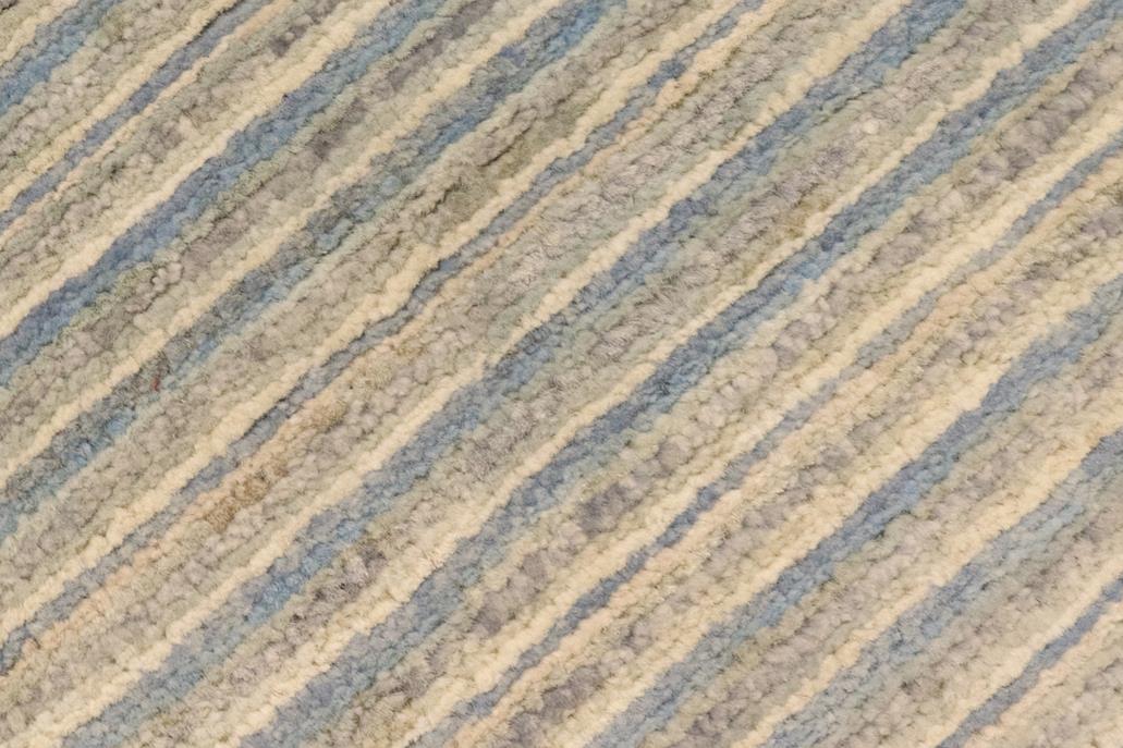 handmade Modern Kafkaz Blue Beige Hand Knotted RECTANGLE 100% WOOL area rug 3  x 5 