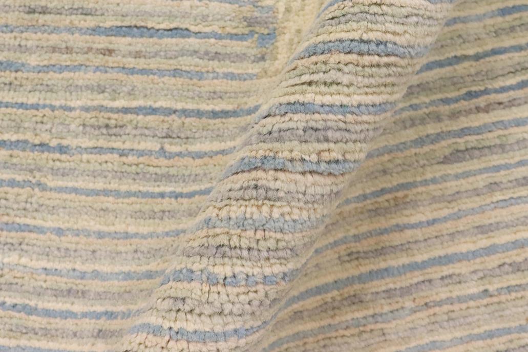 handmade Modern Kafkaz Blue Beige Hand Knotted RECTANGLE 100% WOOL area rug 3  x 5 