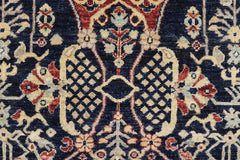 handmade Traditional Kafkaz Blue Tan Hand Knotted RECTANGLE 100% WOOL area rug 4x6