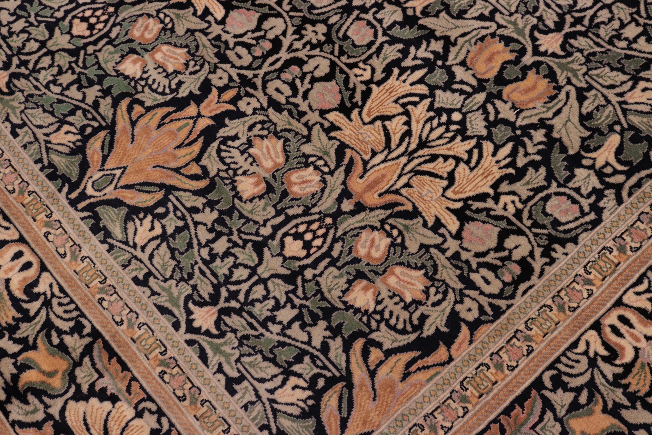 handmade Transitional Snakehead Black Gold Hand Knotted RECTANGLE 100% WOOL area rug 8x10