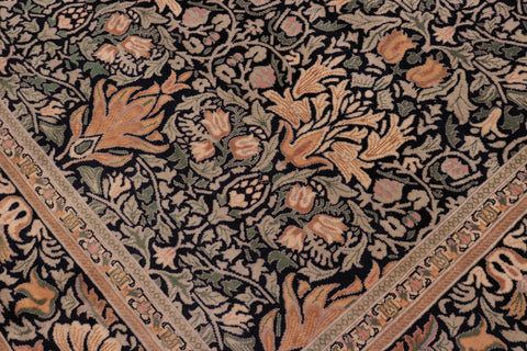 handmade Transitional Snakehead Black Gold Hand Knotted RECTANGLE 100% WOOL area rug 8x10