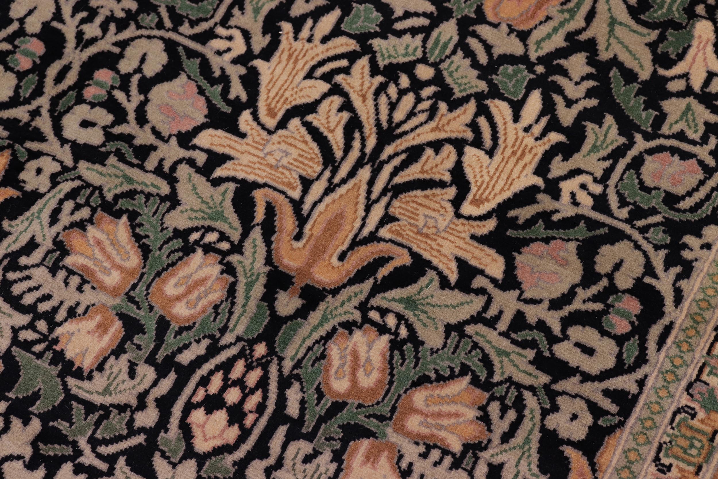 handmade Transitional Snakehead Black Gold Hand Knotted RECTANGLE 100% WOOL area rug 8x10