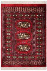 handmade Geometric Bokhara Red Beige Hand Knotted RECTANGLE 100% WOOL area rug 2 x 3