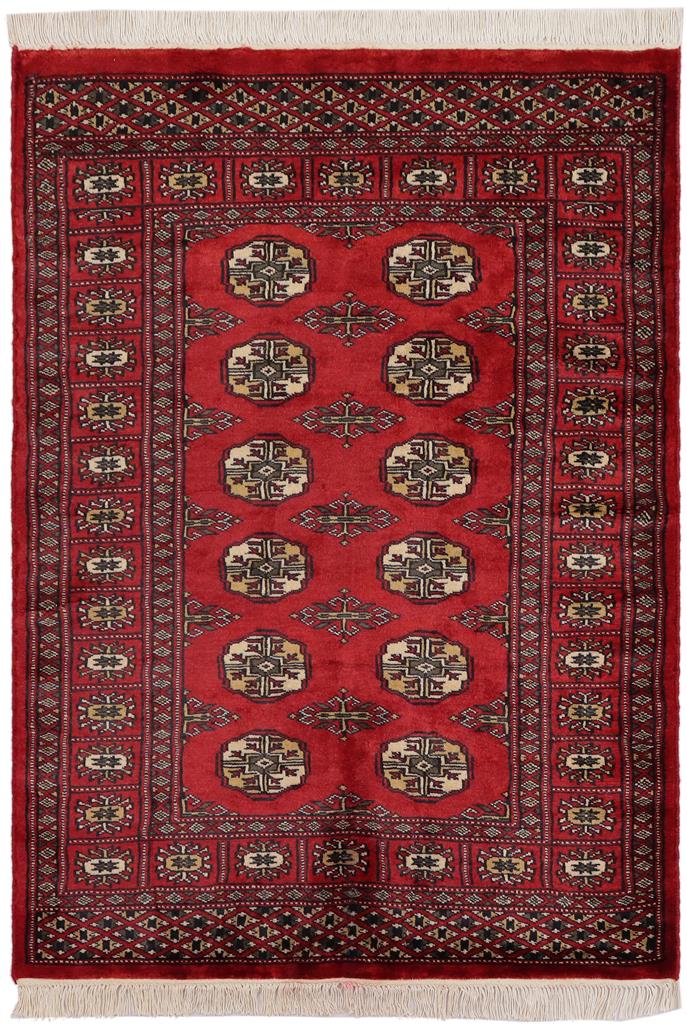 handmade Geometric Bokhara Red Black Hand Knotted RECTANGLE 100% WOOL area rug 3 x 4