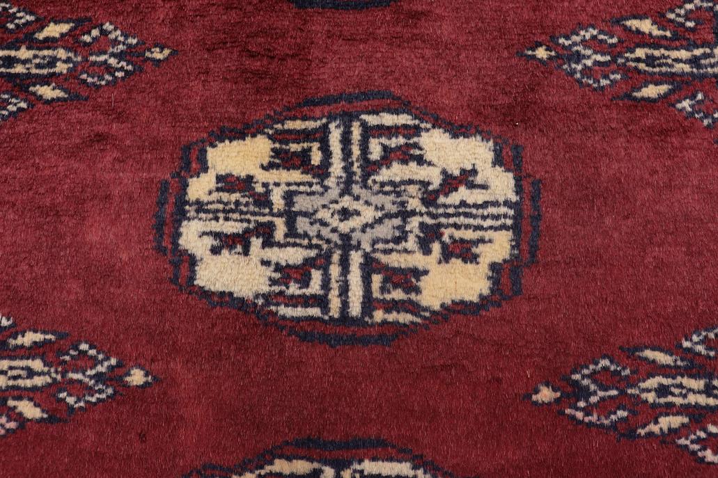 handmade Geometric Bokhara Maroon Gray Hand Knotted RECTANGLE 100% WOOL area rug 3 x 5