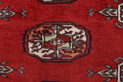 handmade Geometric Bokhara Red Rust Hand Knotted RECTANGLE 100% WOOL area rug 4X6