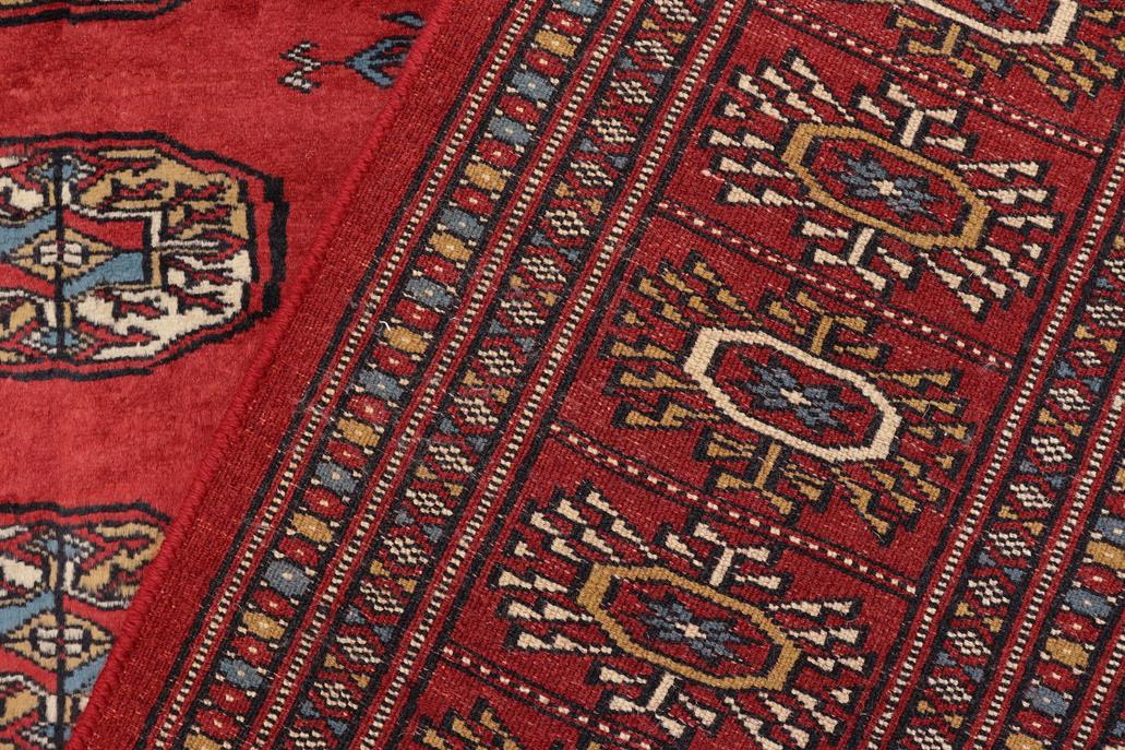 handmade Geometric Bokhara Red Blue Hand Knotted RECTANGLE 100% WOOL area rug 4 x 6