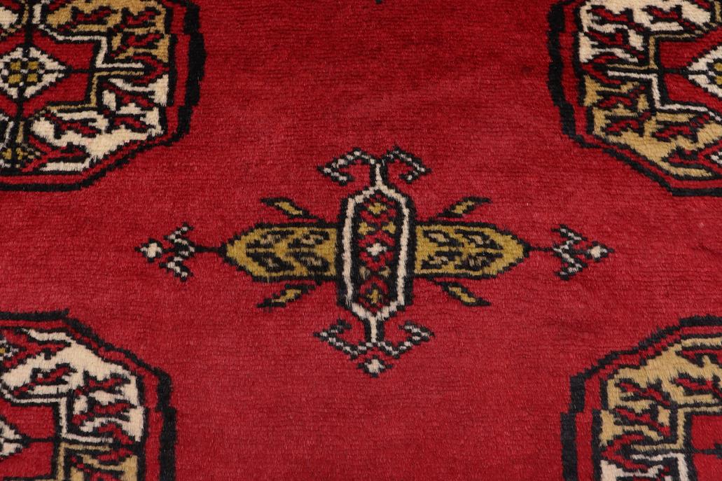 handmade Geometric Bokhara Red Beige Hand Knotted RECTANGLE 100% WOOL area rug 4 x 6