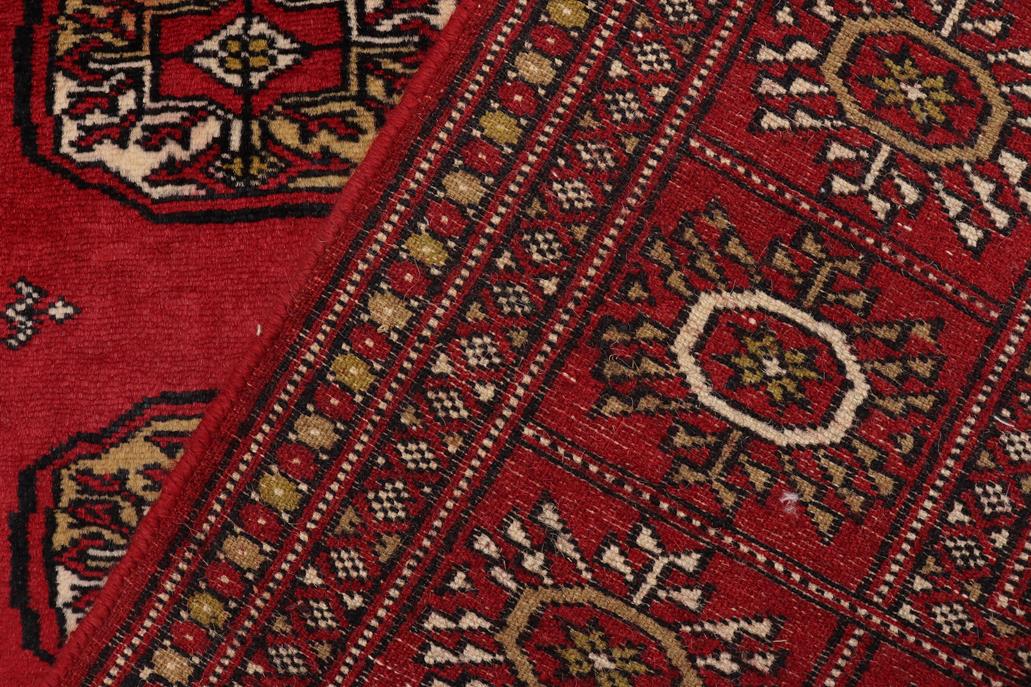 handmade Geometric Bokhara Red Beige Hand Knotted RECTANGLE 100% WOOL area rug 4 x 6