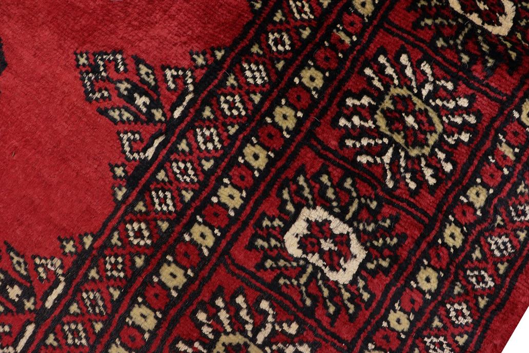 handmade Geometric Bokhara Red Beige Hand Knotted RECTANGLE 100% WOOL area rug 4 x 7