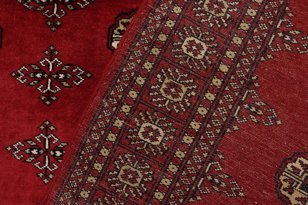 handmade Geometric Bokhara Red Beige Hand Knotted RECTANGLE 100% WOOL area rug 4 x 7