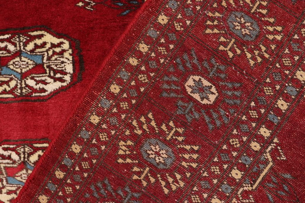 handmade Geometric Bokhara Red Blue Hand Knotted RECTANGLE 100% WOOL area rug 4 x 6