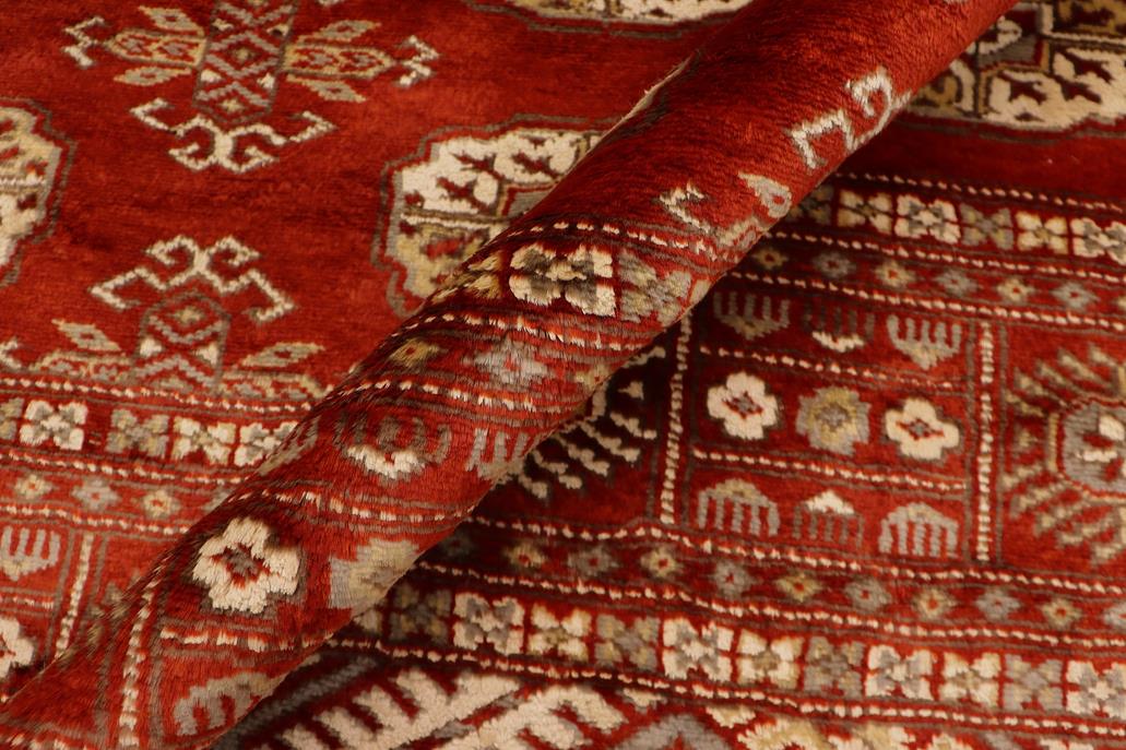 handmade Geometric Bokhara Rust Beige Hand Knotted RECTANGLE 100% WOOL area rug 4 x 6