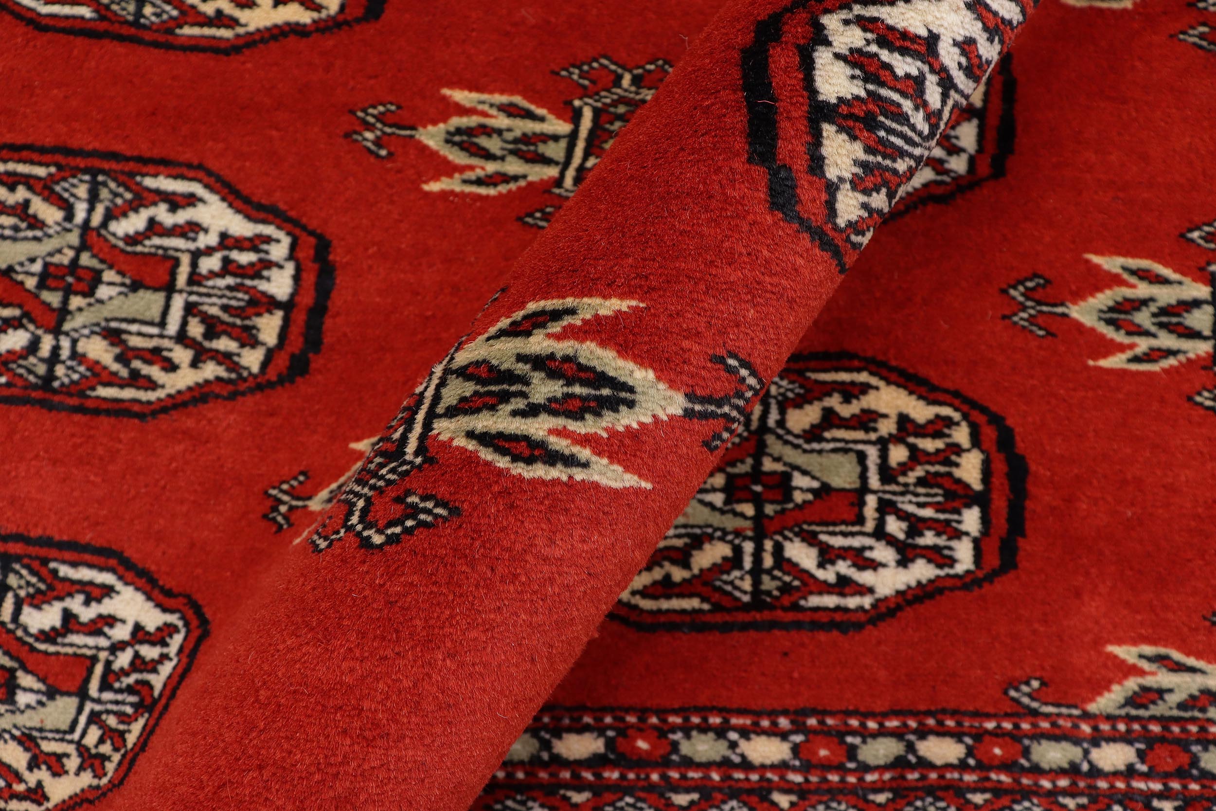 handmade Geometric Bokhara Rust Beige Hand Knotted RECTANGLE 100% WOOL area rug 4X6