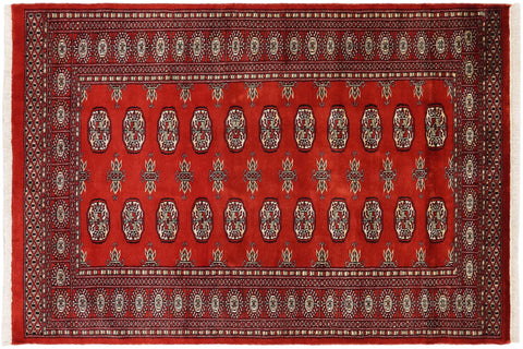 Tribal Bokhara Dulce Rust/Beige Wool Rug - 3'11''X5'9''