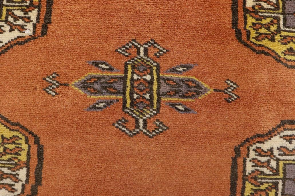 handmade Geometric Bokhara Rust Beige Hand Knotted RECTANGLE 100% WOOL area rug 4 x 6