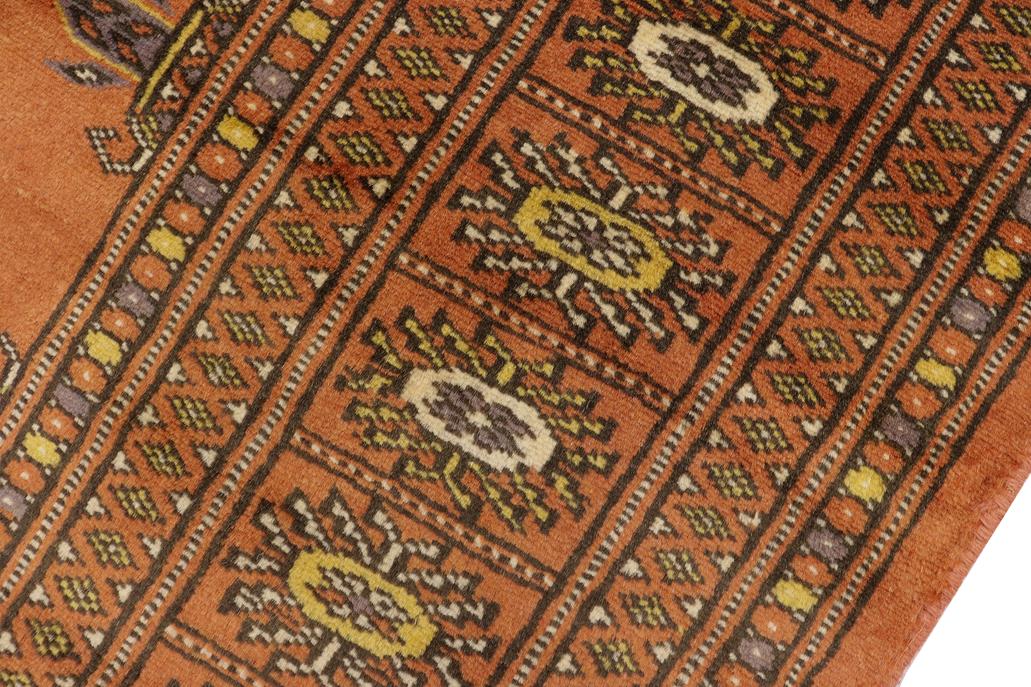 handmade Geometric Bokhara Rust Beige Hand Knotted RECTANGLE 100% WOOL area rug 4 x 6